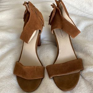 Seychelles suede fringe block heel sandals